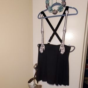 Cute goth skeleton skirt